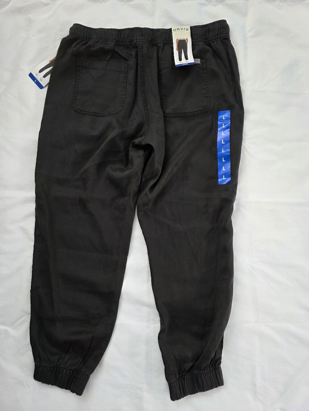 Orvis Black Drawstring Jogger Pants - Picture 2 of 3